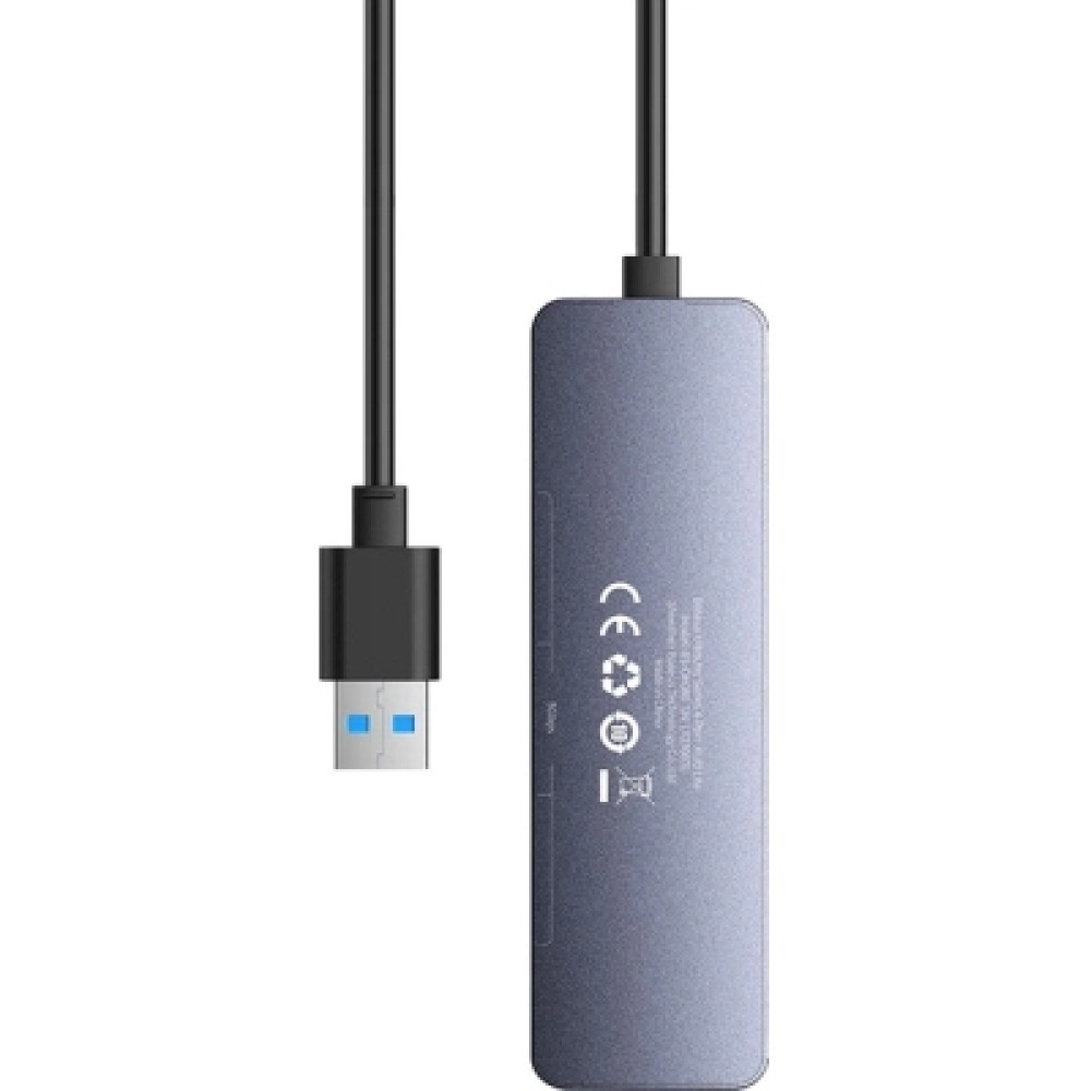 Концентратор Baseus USB 3.0 to 4xUSB 3.0 + USB-C gray (B0005280B811-01)