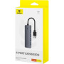 Концентратор Baseus USB 3.0 to 4xUSB 3.0 + USB-C gray (B0005280B811-01)