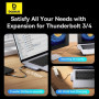 Концентратор Baseus USB-C 5-in-1 3xUSB 3.0 + 1xUSB-C 40Gbps + 1xHDMI 4K30Hz gray (B00052801811-04)