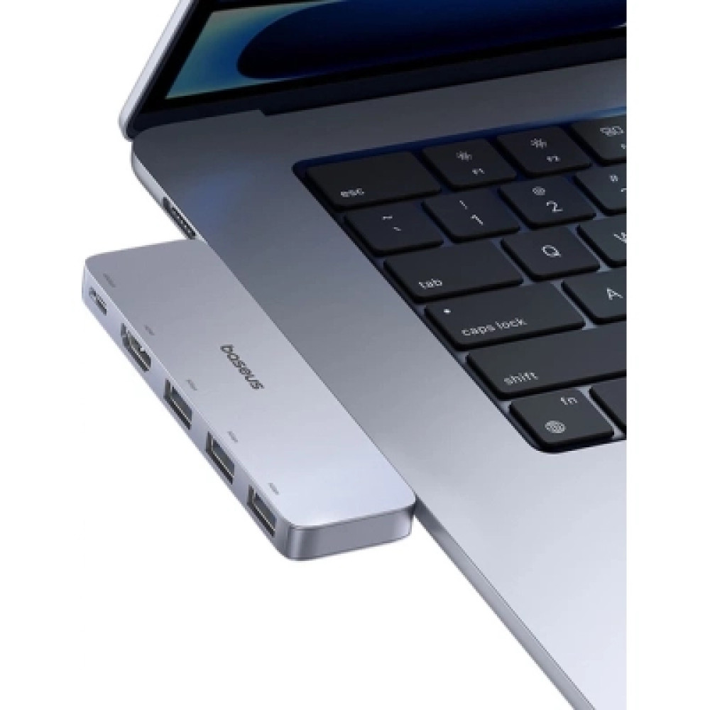 Концентратор Baseus USB-C 5-in-1 3xUSB 3.0 + 1xUSB-C 40Gbps + 1xHDMI 4K30Hz gray (B00052801811-04)