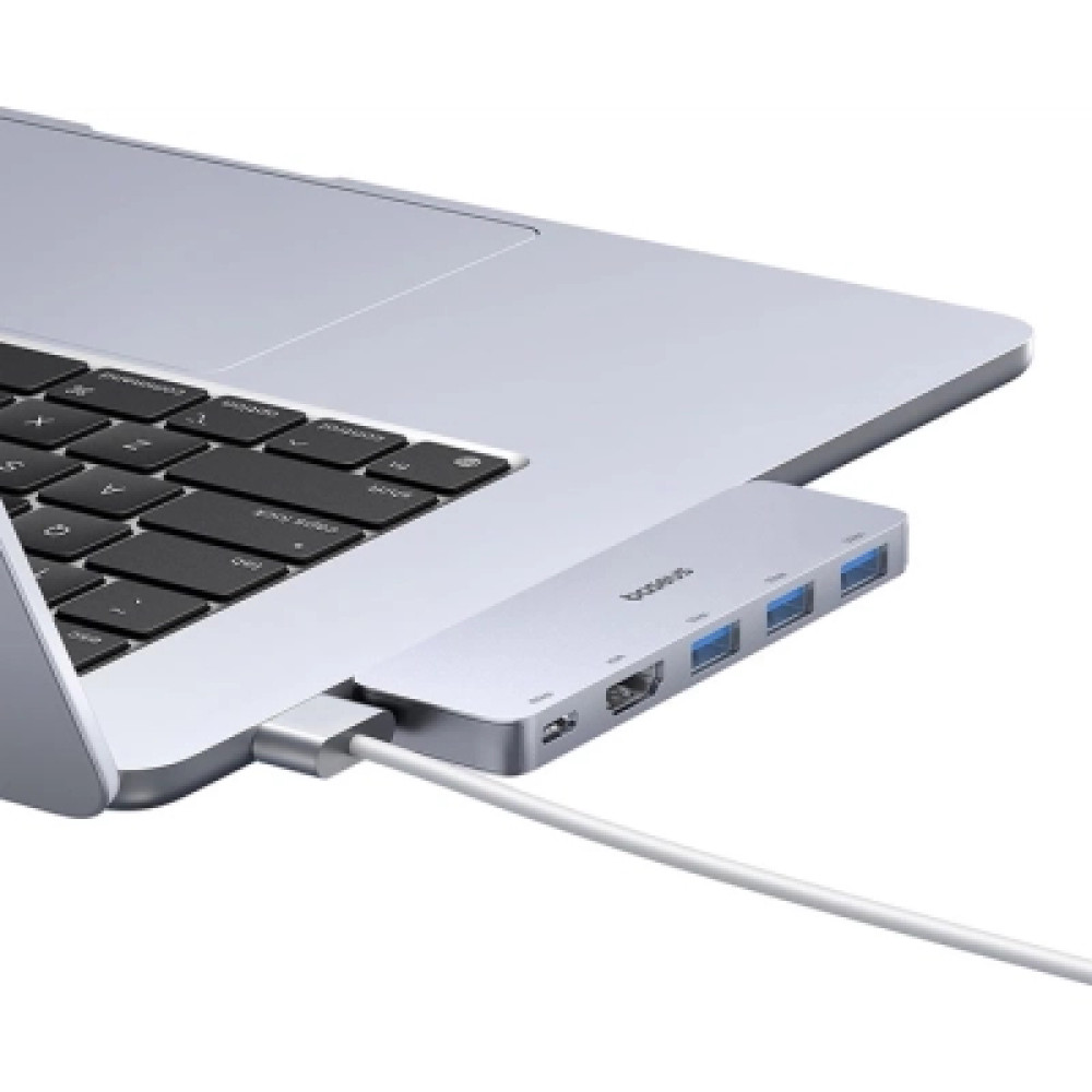 Концентратор Baseus USB-C 5-in-1 3xUSB 3.0 + 1xUSB-C 40Gbps + 1xHDMI 4K30Hz gray (B00052801811-04)