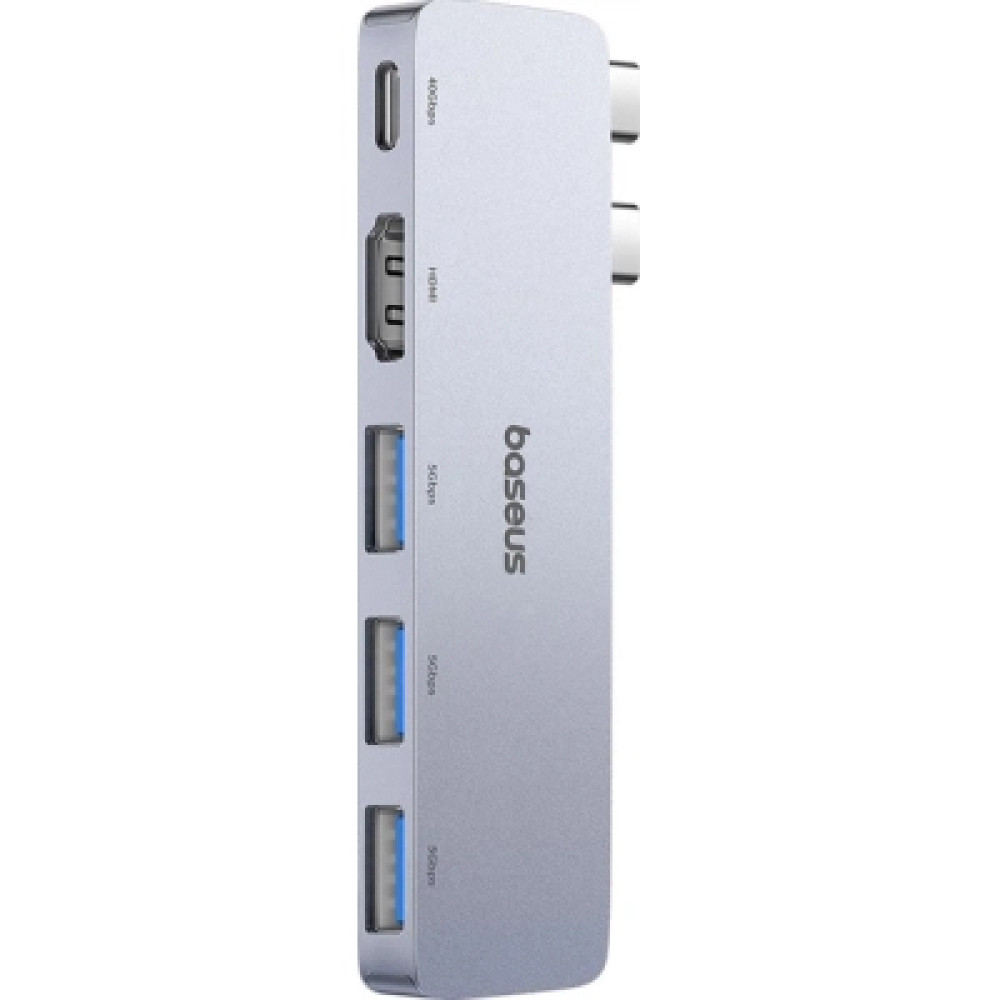 Концентратор Baseus USB-C 5-in-1 3xUSB 3.0 + 1xUSB-C 40Gbps + 1xHDMI 4K30Hz gray (B00052801811-04)
