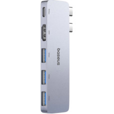 Концентратор Baseus USB-C 5-in-1 3xUSB 3.0 + 1xUSB-C 40Gbps + 1xHDMI 4K30Hz gray (B00052801811-04)