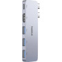 Концентратор Baseus USB-C 5-in-1 3xUSB 3.0 + 1xUSB-C 40Gbps + 1xHDMI 4K30Hz gray (B00052801811-04)