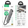 Концентратор HOCO USB-C 6-in-1 1xUSB 3.0 + 1xUSB 2.0 + SD/TF + 1xHDMI 4K30Hz + 1xUSB-C PD 60W gray (6931474769336)