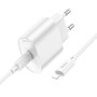 Зарядний пристрій HOCO C109A USB-C PD20W + cable USB-C to Lightning white (6942007656665)