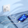 Зарядний пристрій HOCO C109A USB-C PD20W + cable USB-C to Lightning white (6942007656665)