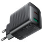 Зарядний пристрій Acefast A106 1xUSB-C PD45W + 1xUSB QC3.0 GaN black (6974316284031)