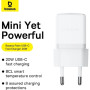 Зарядний пристрій Baseus USB-C PD20W white (P10111602213-00)