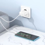 Зарядний пристрій BOROFONE USB QC3.0 + cable USB to USB-C 18W white (6974443388596)