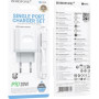 Зарядний пристрій BOROFONE USB-C PD20W + cable USB-C to USB-C white (6941991121371)