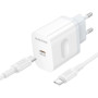 Зарядний пристрій BOROFONE USB-C PD20W + cable USB-C to USB-C white (6941991121371)
