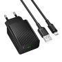 Зарядний пристрій BOROFONE USB QC3.0 + cable USB to Micro 5P black (6941991122651)