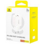 Зарядний пристрій Baseus 1xUSB-C PD30W + 1xUSB QC3.0 white (P10111404213-00)