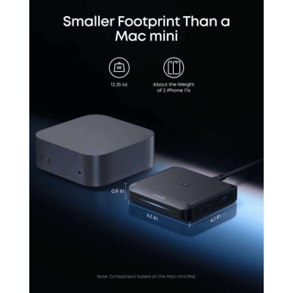 Зарядний пристрій Anker 2xUSB-C + 1xUSB-A 150W Pogo pin black (A1903G11)