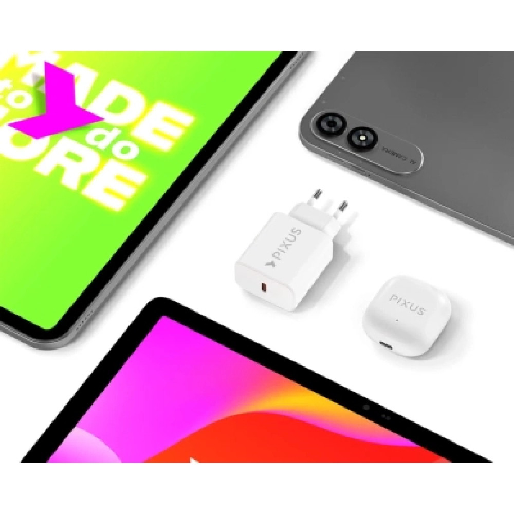 Зарядний пристрій Pixus 1xUSB-C PD20W GaN (4897058532555)