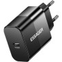 Зарядний пристрій Essager USB-C PD20W + cable USB-C to USB-C 60W black (E20JSB1-SYTT1-T)