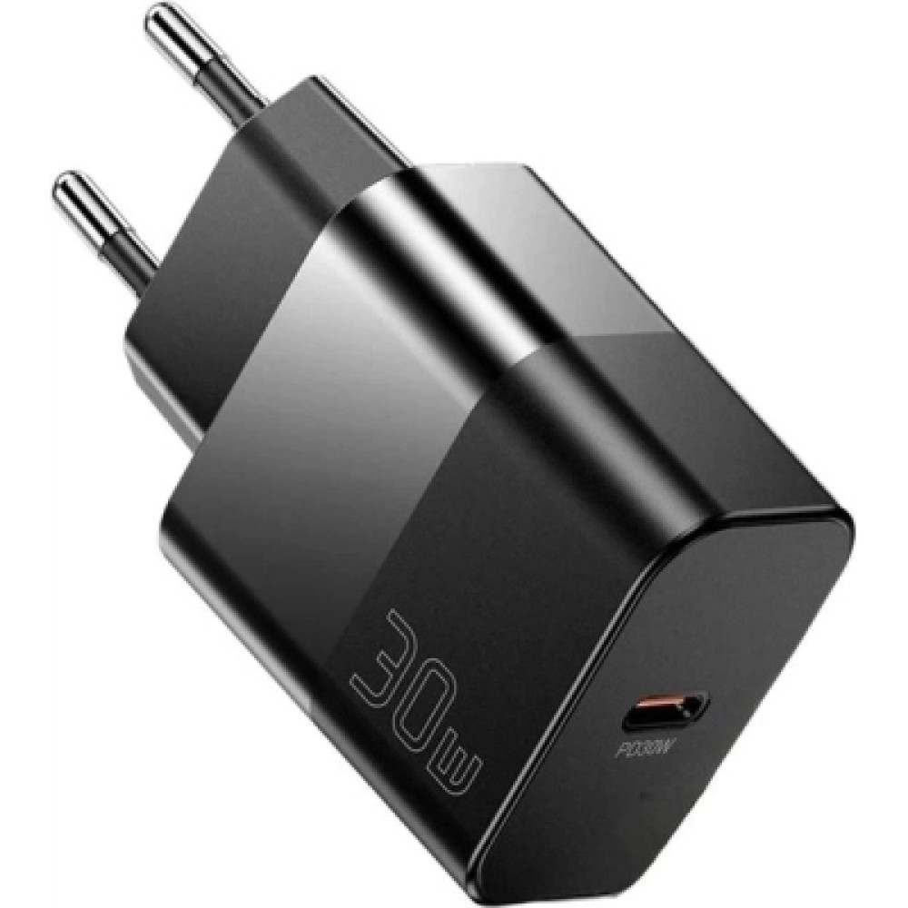 Зарядний пристрій Essager USB-C PD30W + cable USB-C to USB-C 60W black (E30JSB1-SYTT1-T)