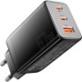 Зарядний пристрій Essager 2xUSB-C + 1xUSB PD67W QC4.0 FCP GaN black (ECT67W-LJB01-Z)
