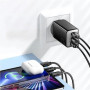 Зарядний пристрій Essager 2xUSB-C + 1xUSB PD67W QC4.0 FCP GaN black (ECT67W-LJB01-Z)