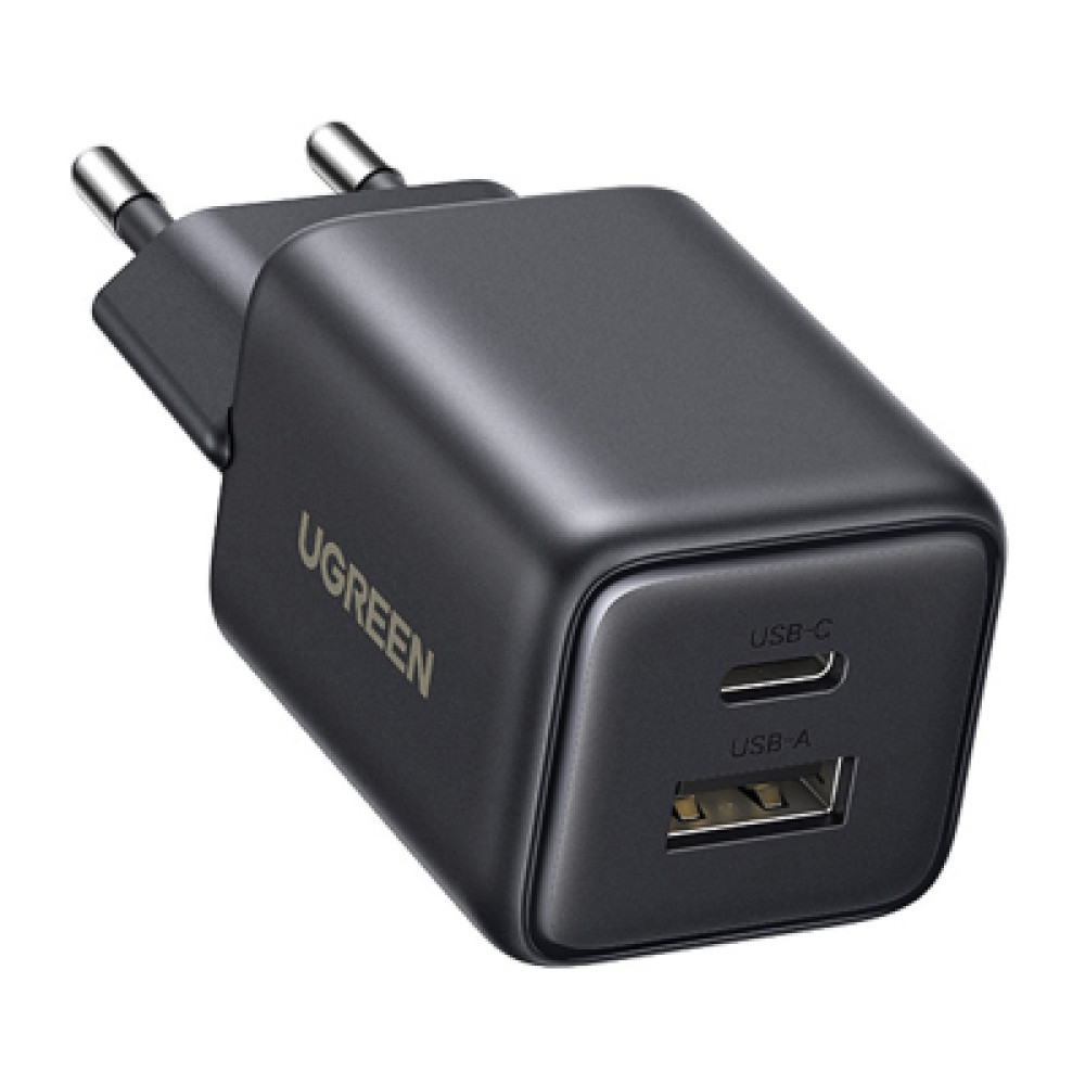 Зарядний пристрій Ugreen X514 1xUSB-C PD20W + 1xUSB GaN black (65737)