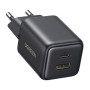 Зарядний пристрій Ugreen X514 1xUSB-C PD20W + 1xUSB GaN black (65737)