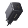 Зарядний пристрій Ugreen X514 1xUSB-C PD20W + 1xUSB GaN black (65737)