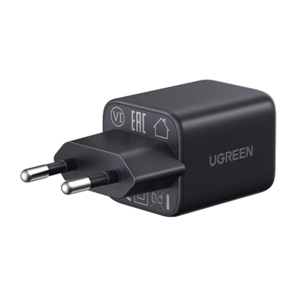 Зарядний пристрій Ugreen X514 1xUSB-C PD20W + 1xUSB GaN black (65737)