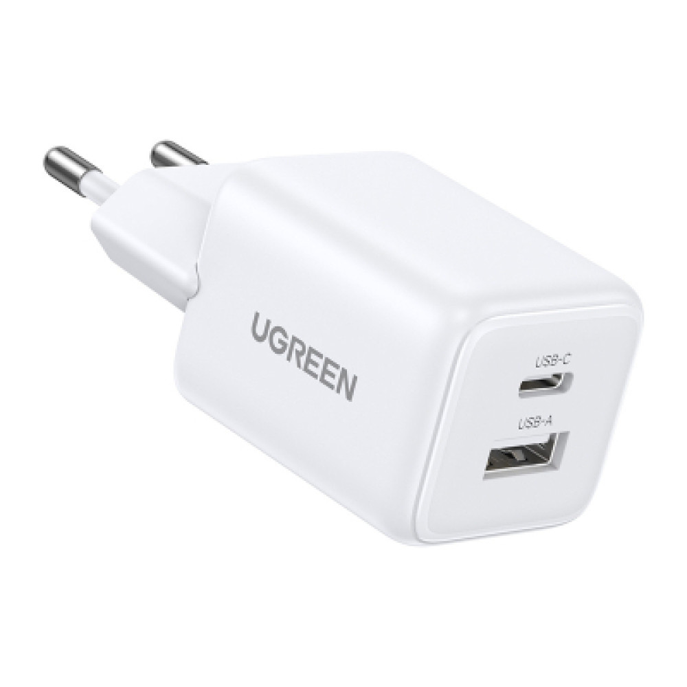 Зарядний пристрій Ugreen X514 1xUSB-C PD20W + 1xUSB GaN white (65006)