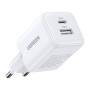 Зарядний пристрій Ugreen X514 1xUSB-C PD20W + 1xUSB GaN white (65006)