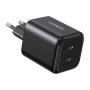 Зарядний пристрій Ugreen X526 2xUSB-C PD45W GaN black (65058)