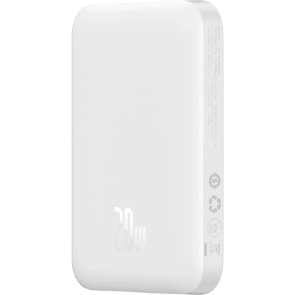 Батарея універсальна Baseus Airpow 6000mAh 20W Mag White (P10022807213-00)