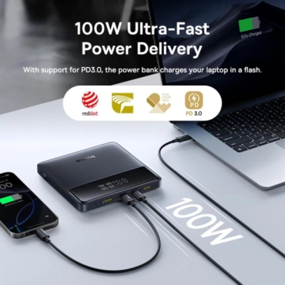 Батарея універсальна Baseus Blade H1 Lite 20000mAh 100W PD QC Black (P10021604123-00)