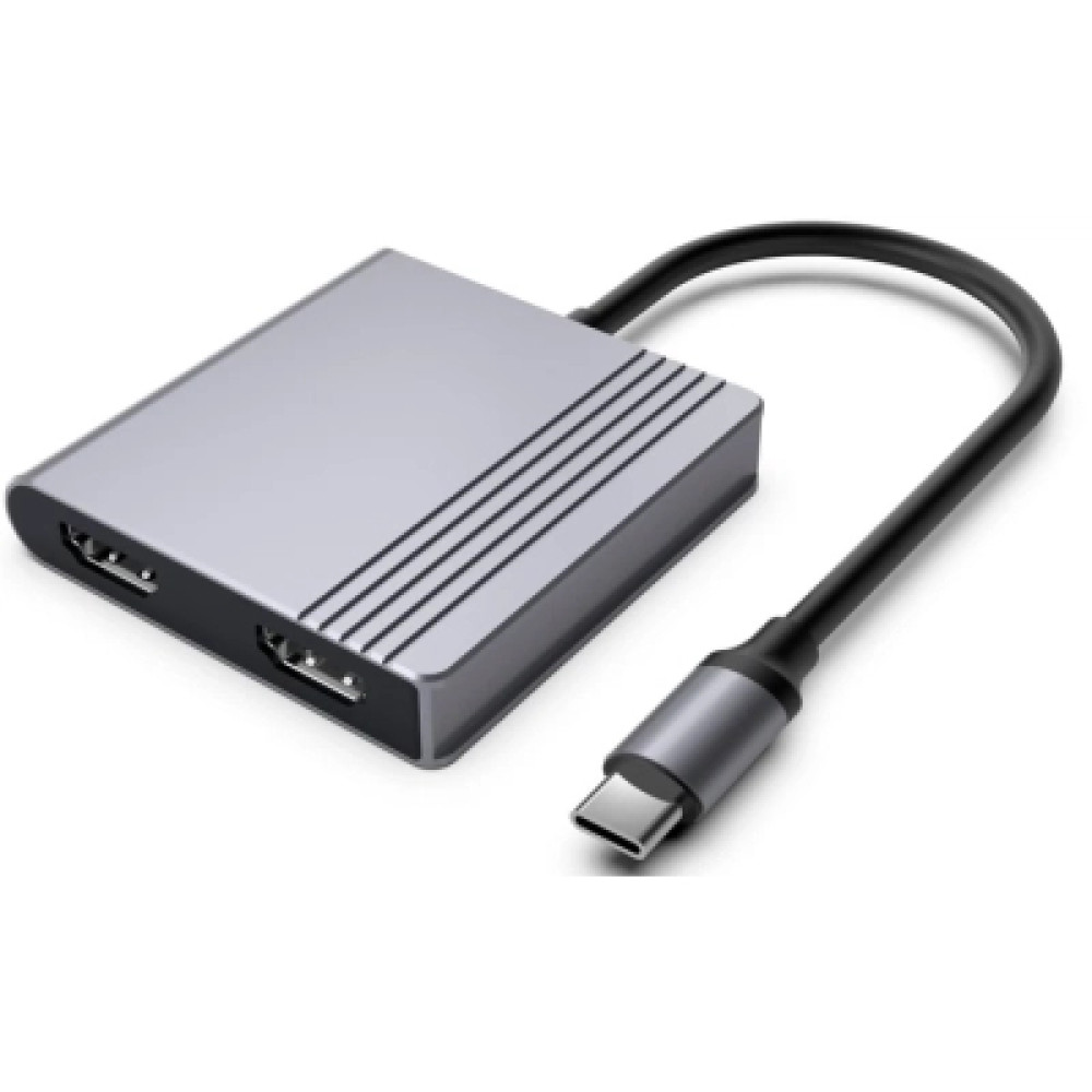 Концентратор Cablexpert USB-C 4-in-1 2xHDMI + 1xUSB 3.2 + 1xUSB-C PD 85W (A-CM-COMBO3-04)