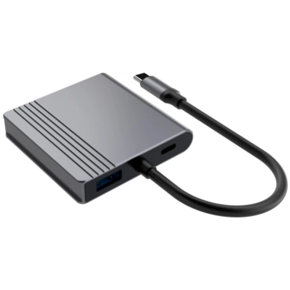 Концентратор Cablexpert USB-C 4-in-1 2xHDMI + 1xUSB 3.2 + 1xUSB-C PD 85W (A-CM-COMBO3-04)