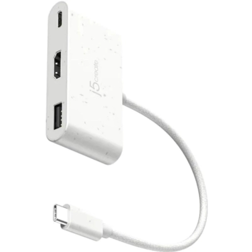 Концентратор J5create USB-C 3-in-1 1xHDMI + 1xUSB 3.2 + 1xUSB-C PD100W black (JCA379EW-N)