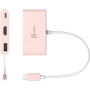 Концентратор J5create USB-C 3-in-1 1xHDMI + 1xUSB 3.2 + 1xUSB-C PD100W pink (JCA379ER-N)