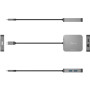 Концентратор J5create USB-C 5-in-1 1xHDMI + 1xUSB 3.2 + 1xUSB-C PD140W + 1xRJ45 1000Mbps gray (JCD3191-N)