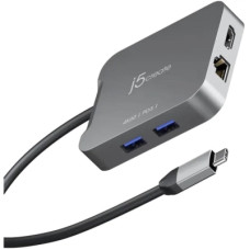 Концентратор J5create USB-C 5-in-1 1xHDMI + 1xUSB 3.2 + 1xUSB-C PD140W + 1xRJ45 1000Mbps gray (JCD3191-N)