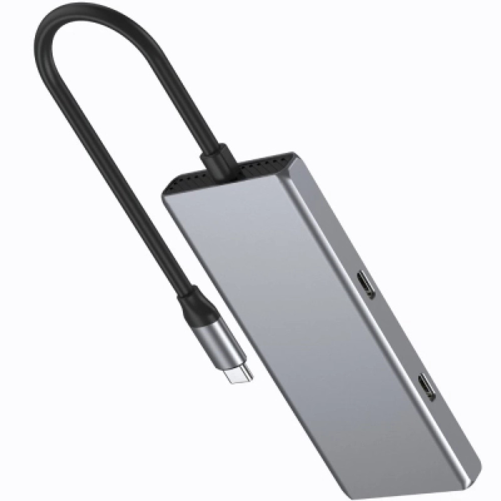 Концентратор Gembird USB-C 4-in-1 2xUSB 3.2 + 2xUSB-C 3.2 silver (UHB-CM-U310-A2C2-01)
