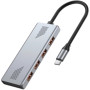 Концентратор Gembird USB-C 4-in-1 4xUSB 3.2 silver (UHB-CM-U310-A4-01)