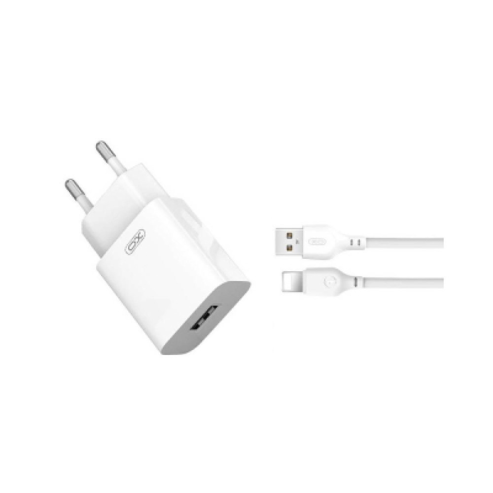 Зарядний пристрій XO L99 USB 12W + cable USB to Lightning white (L99-L-WH)